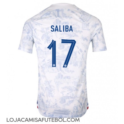 Camisa de Futebol França William Saliba #17 Equipamento Secundário Mundo 2022 Manga Curta